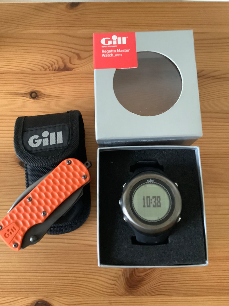 UNUSED GILL WATCH AND KNIFE